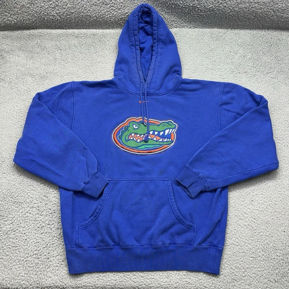 Nike H7TRG Size Medium Florida Gators Blue Hoodie 00014298XFG1 Hooded Sweatshirt